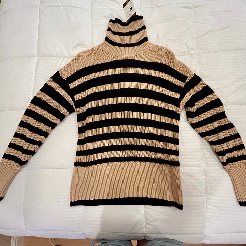 CAbi Black and Tan Casual Skirt